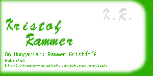 kristof rammer business card